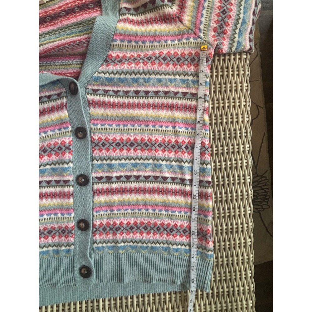 Boden Quinn Boyfriend Fair Isle Alpaca Wool Cardigan Medium cabincore grandpa - Picture 11 of 11